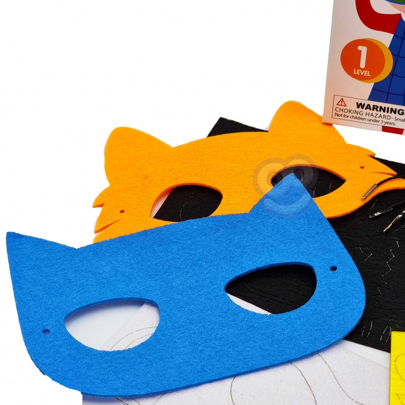 WOOPIE ART&FUN Creatieve DIY Set maskers - Maak je eigen maskers - 4 stuks