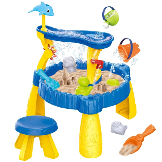 WOOPIE XL Speelgoed Watertafel met Stoeltje - Zand- en Waterspeelset Dolfijn 12 stuks