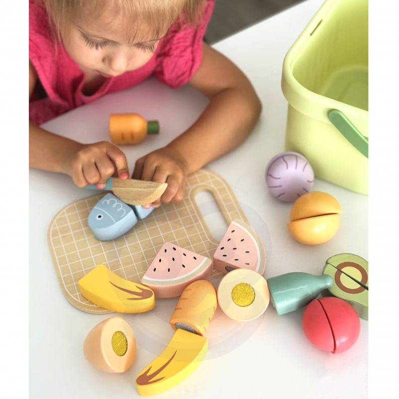 TOOKY TOY Houten Groenten & Fruit Speelgoedeten Set