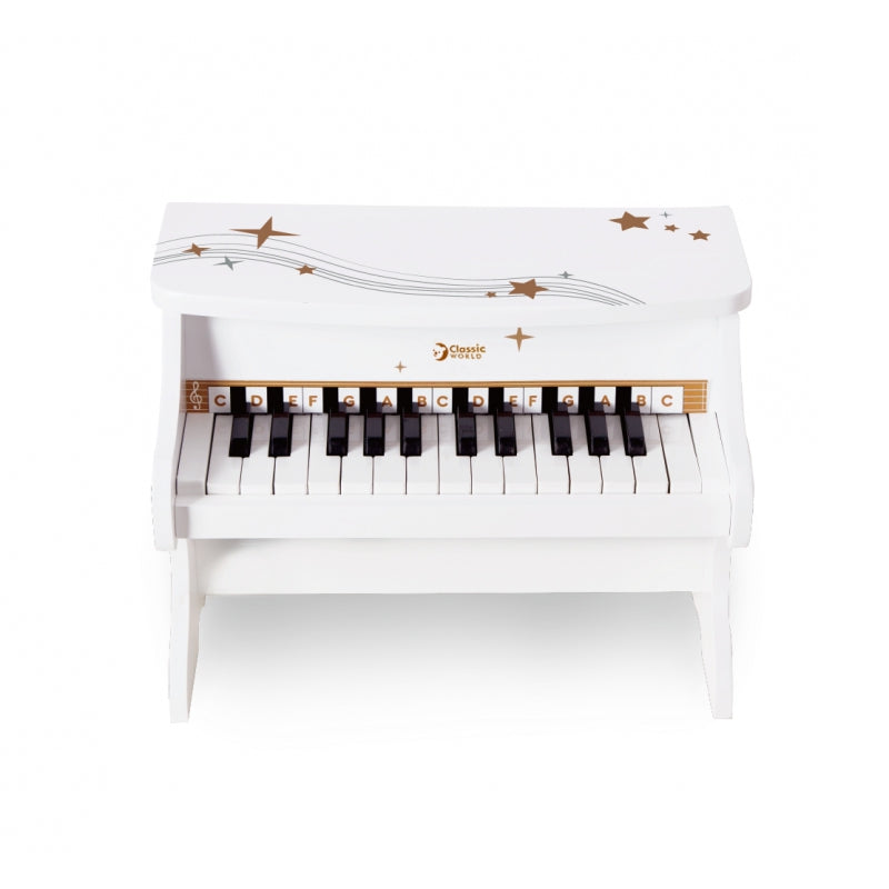 CLASSIC WORLD Houten Piano voor Kinderen + Leerboek
