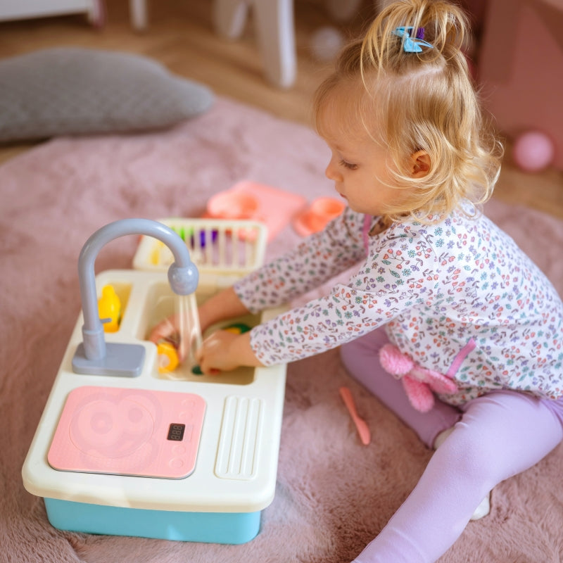 WOOPIE Speelgoed 2-in-1 Keukenspoelbak met Waterkraan - Blauw