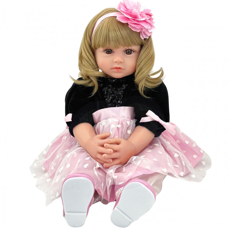 WOOPIE Vrouwelijk Realistische speelpop Pony Blond - Met Beweging & Geluid