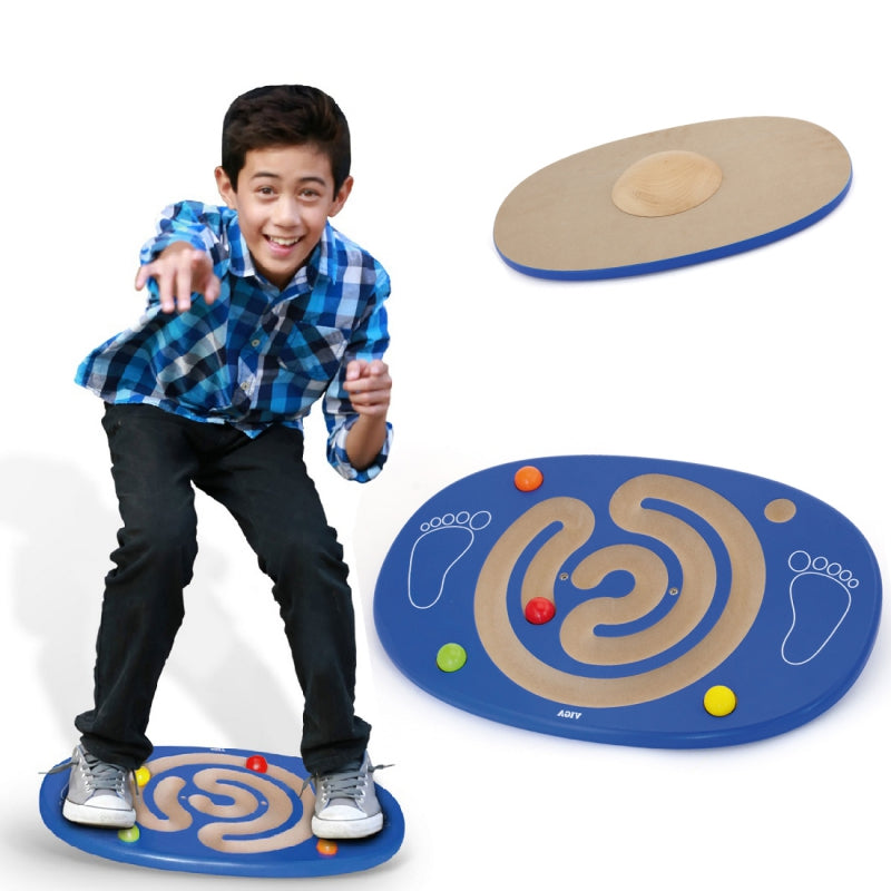 VIGA Sensorisch Houten Evenwichtsbord met Doolhof