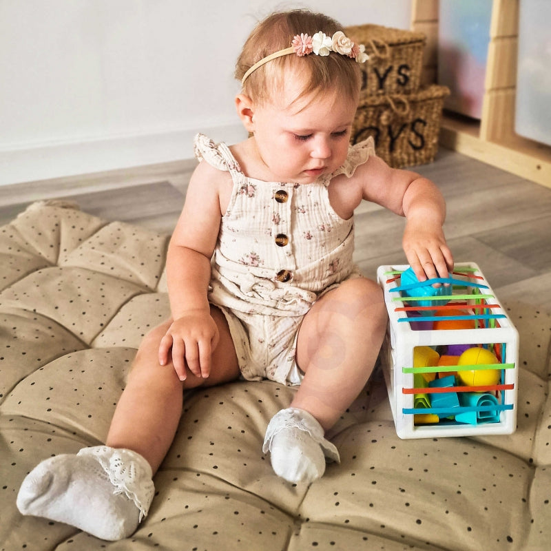 WOOPIE Motoriek speelgoed Sorteerdoos voor Baby's – Gekleurde Vormen Alfabet – 15 stuks