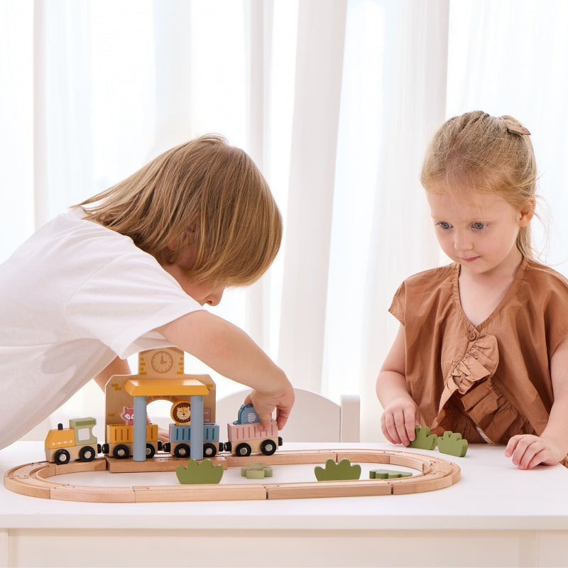 Viga Houten Treinset 30 stuks