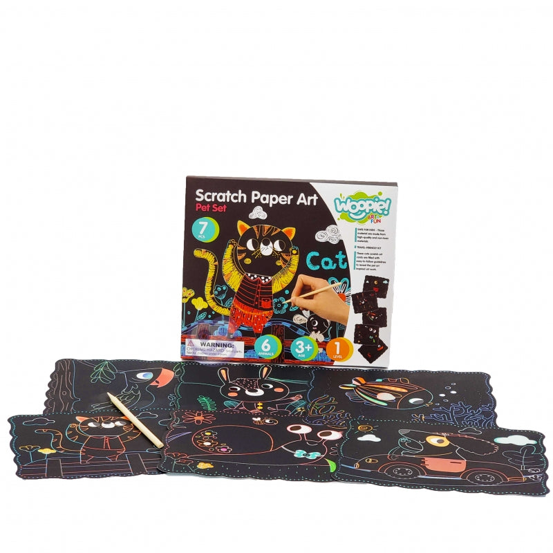 WOOPIE ART&FUN Krasschilderijen voor Kinderen 7 stuks