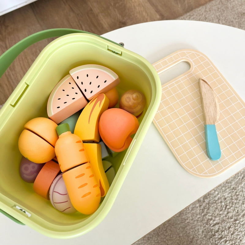 TOOKY TOY Houten Groenten & Fruit Speelgoedeten Set