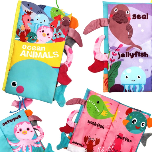 WOOPIE BABY Stofboek met Staarten van Zeedieren (Engelstalig)