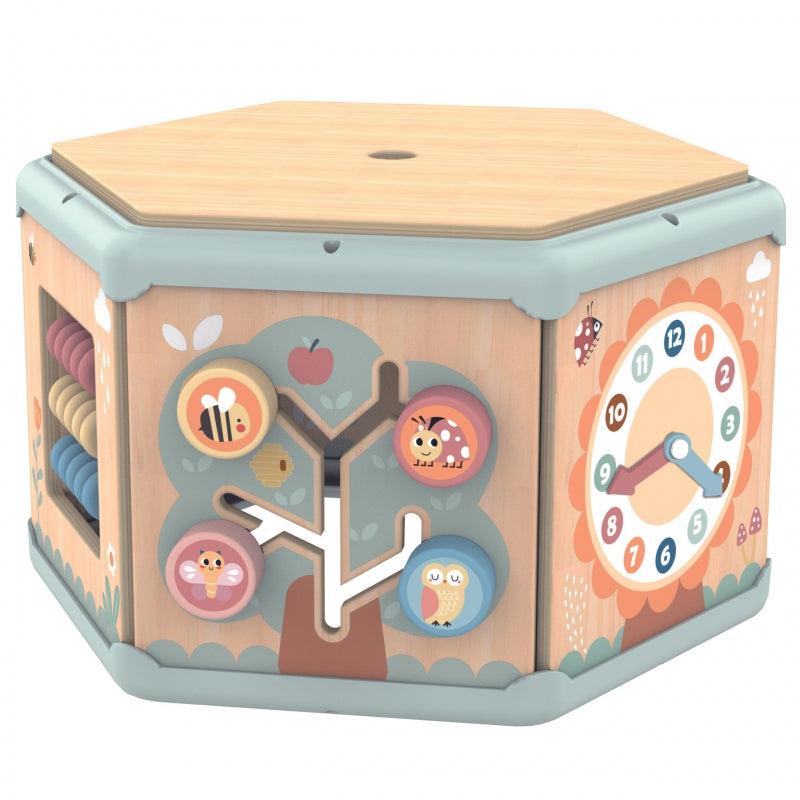 TOOKY TOY Interactieve houten zeshoekige Speelgoed doos