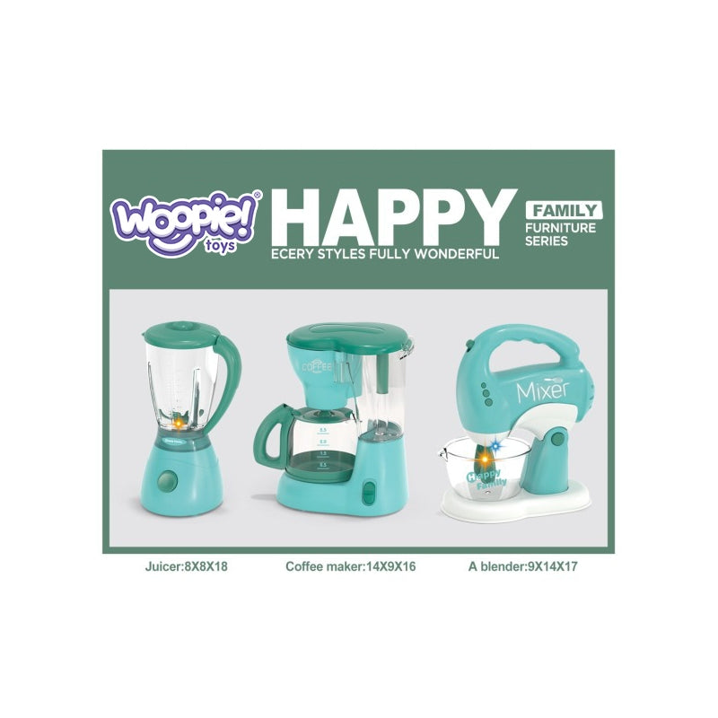 WOOPIE 3-in-1 Huishoudset voor Kinderen: Mixer, Blender en Keukenmachine