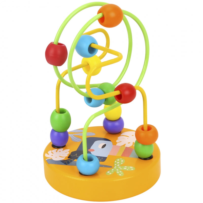 TOOKY TOY Houten Educatief Motoriekspel – Doolhof en Rijgspel