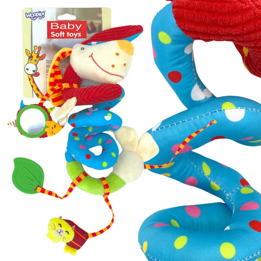 WOOPIE Zachte Educatieve Spiraalhanger voor Kinderwagen of Ledikant – Hondje