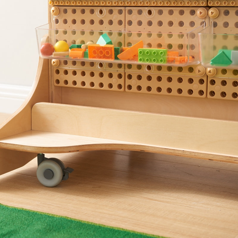 MASTERKIDZ Vrijstaand Houten Blokkenbouw bord + Accessoires