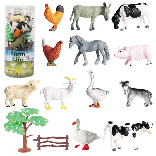 WOOPIE Boerderij Figuren Set 14 stuks - Boerderij dier speelgoed