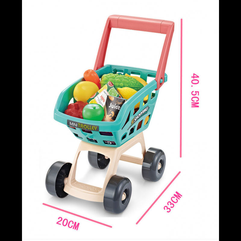 WOOPIE Speelgoed Supermarkt met Winkelwagen en accessoires 47 stuks