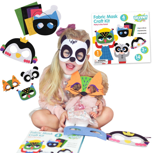 WOOPIE ART&FUN Creatieve DIY Set maskers - Maak je eigen maskers - 4 stuks