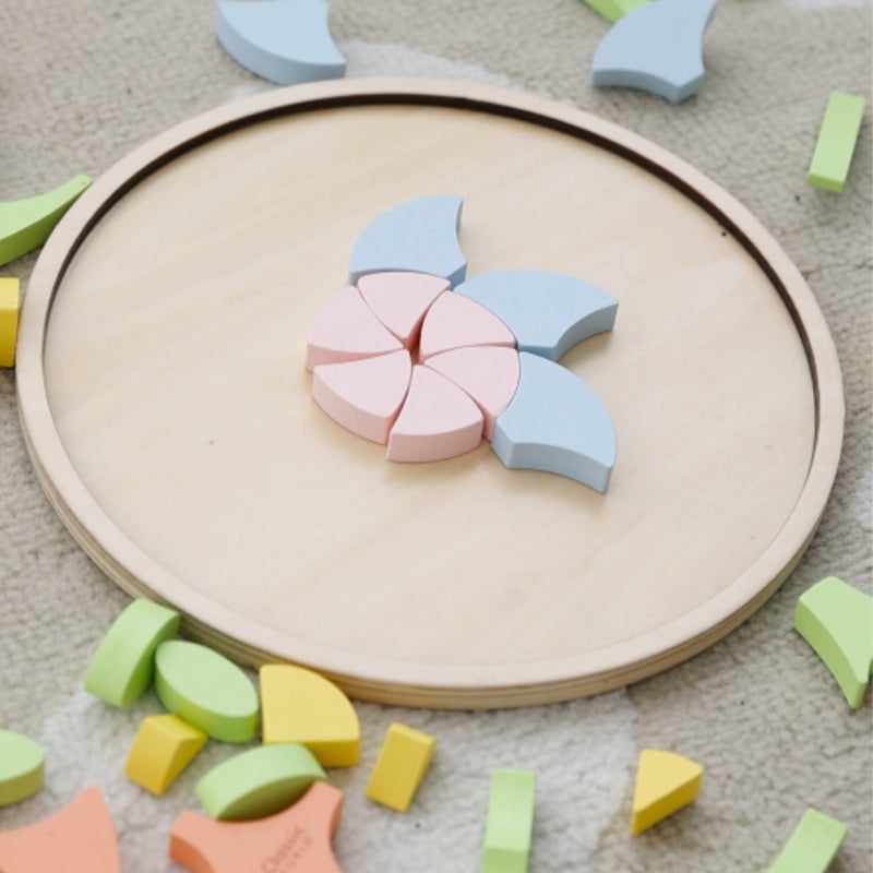 CLASSIC WORLD Pastel Mandala Puzzel -  Montessori speelgoed -  Mozaïek - Bloemen