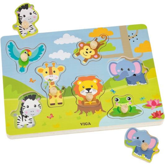 VIGA Muziek Puzzel Match de Exotische Dieren