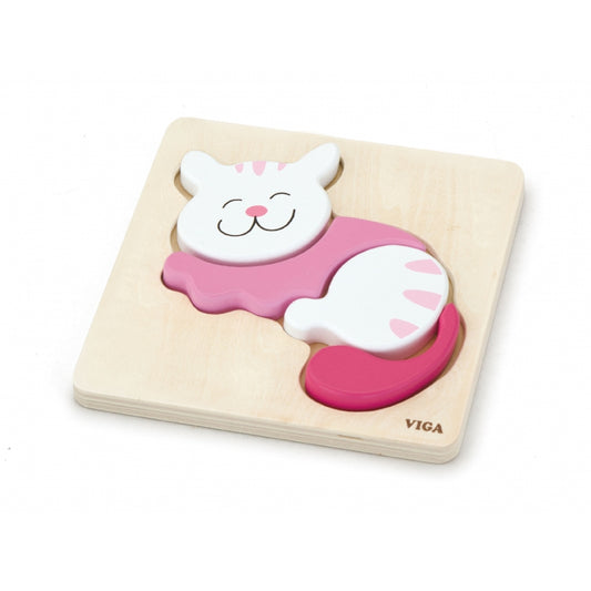 VIGA Baby's eerste houten Kat puzzel