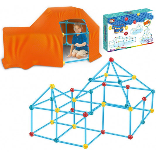 WOOPIE Bouw een speelgoed tent  – Rietjes en Buisjes – 128 stuks