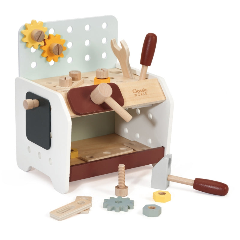 CLASSIC WORLD houten werkbank met gereedschap