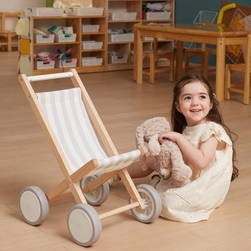 VIGA Houten Poppenwagen - Poppen tot 38CM