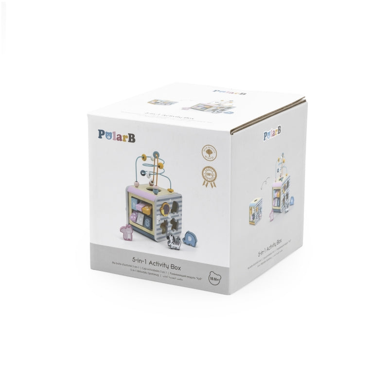 VIGA PolarB Houten Activiteit Kubus voor baby's en peuters