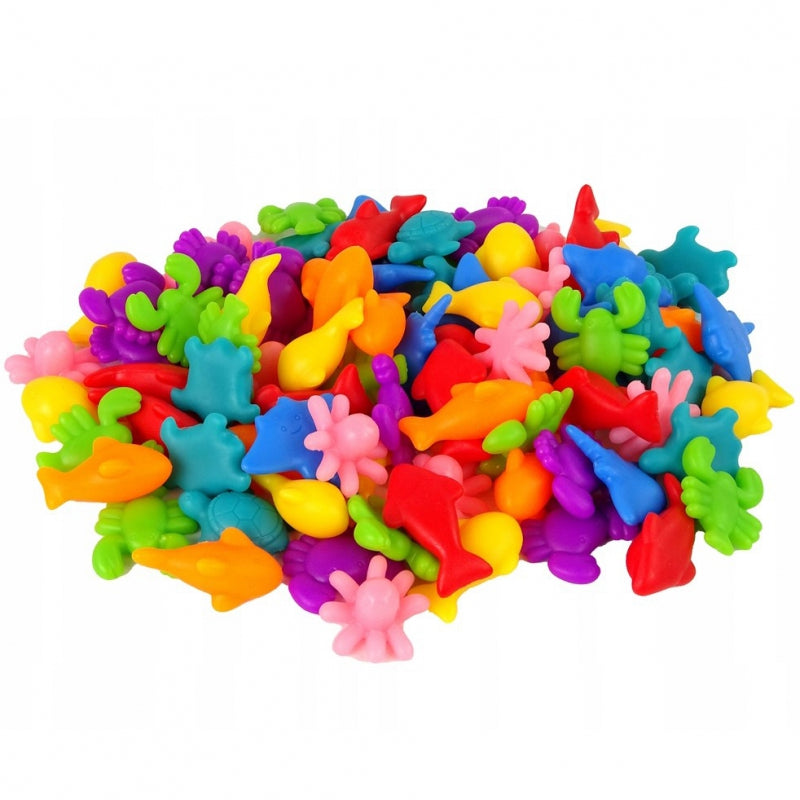 WOOPIE Leer kleuren, tellen en Engels, Zee-thema 111 stuks -  Educatief Montessori speelgoed