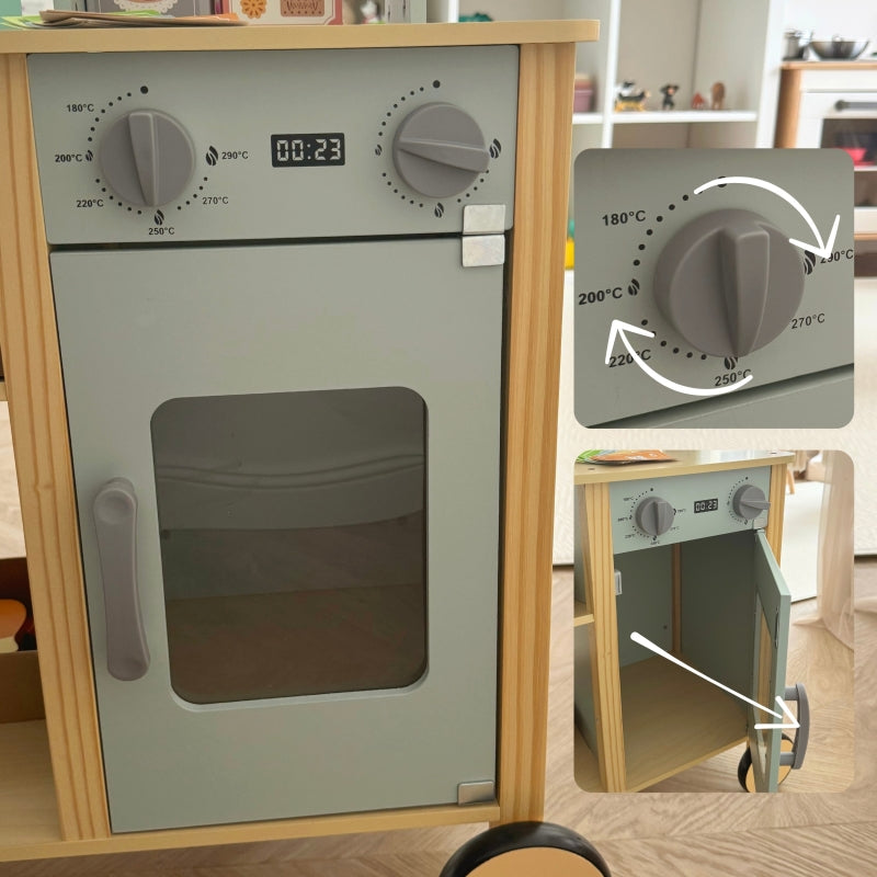 WOOPIE Grote multifunctionele 5-in-1 Winkelkraam, Supermarkt, Restaurant, Café & Keuken 73 onderdelen