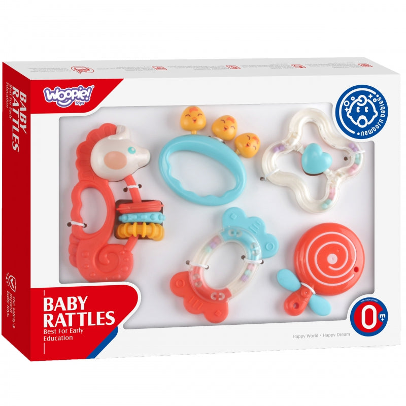 WOOPIE Sensorische Bijtringen en Rammelaars set