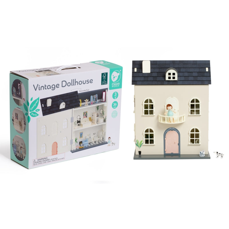 CLASSIC WORLD Houten Vintage Poppenhuis