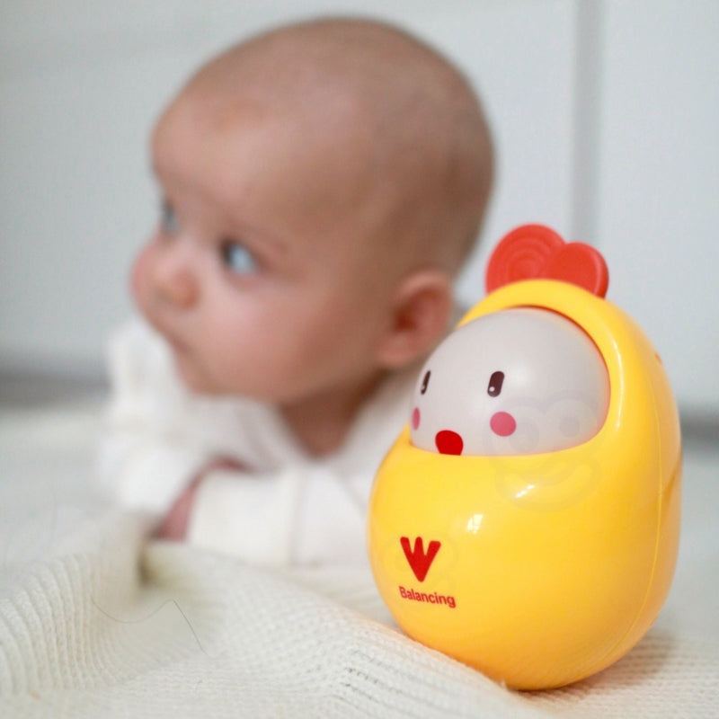 WOOPIE Wiebelende kuiken - Tuimelspeelgoed Kuikentje met Melodietjes voor Baby's