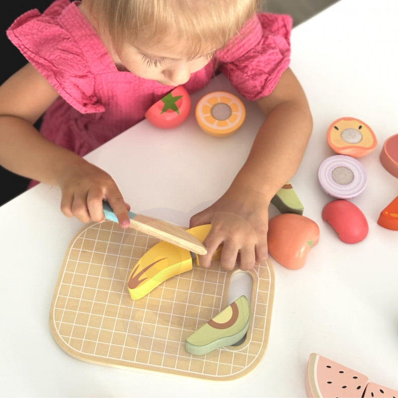 TOOKY TOY Houten Groenten & Fruit Speelgoedeten Set