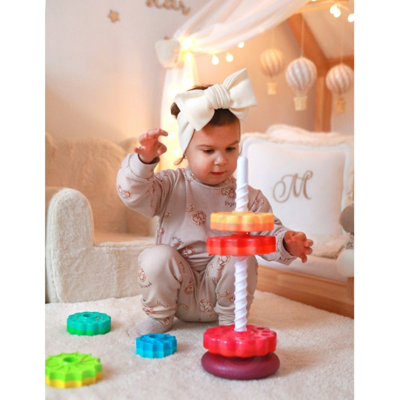 WOOPIE BABY Educatieve Piramide Draaiende Toren - Baby speelgoed