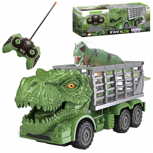 WOOPIE Groen RC Afstandsbediening auto Dino, inclusief dinosaurus Figuur