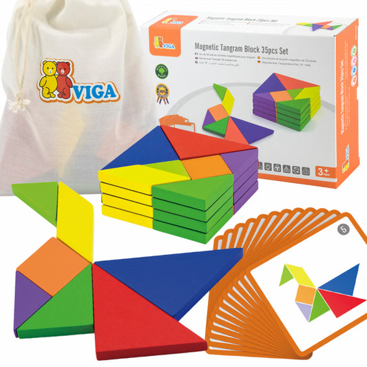VIGA  Houten Tangram Puzzel met FSC-certificaat