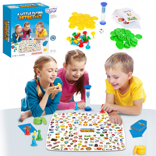 WOOPIE Kleine Detective + Mens Erger Je Niet Bordspel