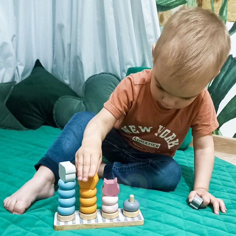 VIGA Houten Dieren Blokken Puzzel