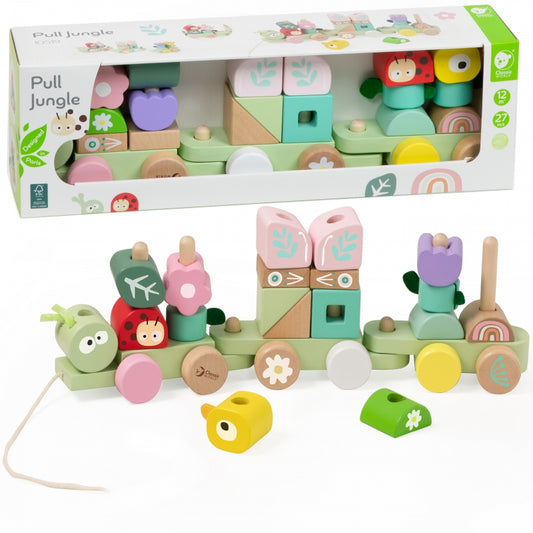 CLASSIC WORLD Houten Rups speelgoedtrein