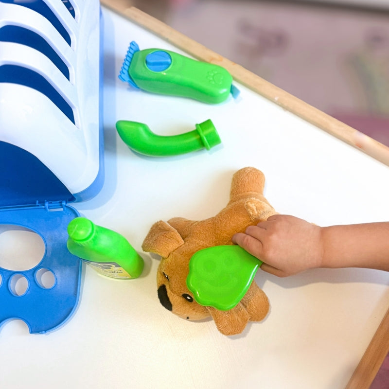 WOOPIE Speelgoed Dierenartsen set met Hondje en Draagkooi 6 stuks