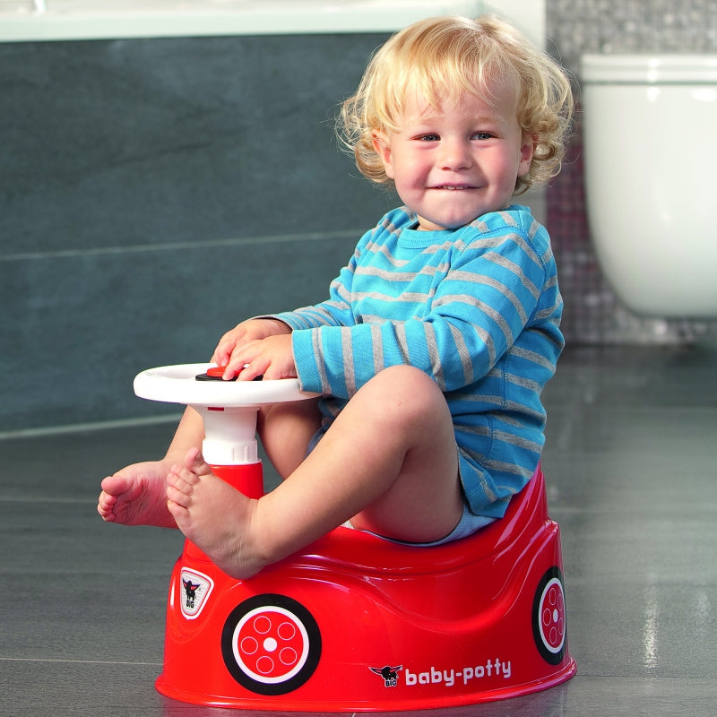 BIG Baby plaspotje loopwagen - Zindelijkheidstraining - New Bobby Car Auto met Stuur - Rood