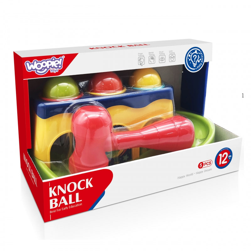 WOOPIE BABY Kleurrijke Doorsteek Hamerbank met Hamertje - Montessori Speelgoed