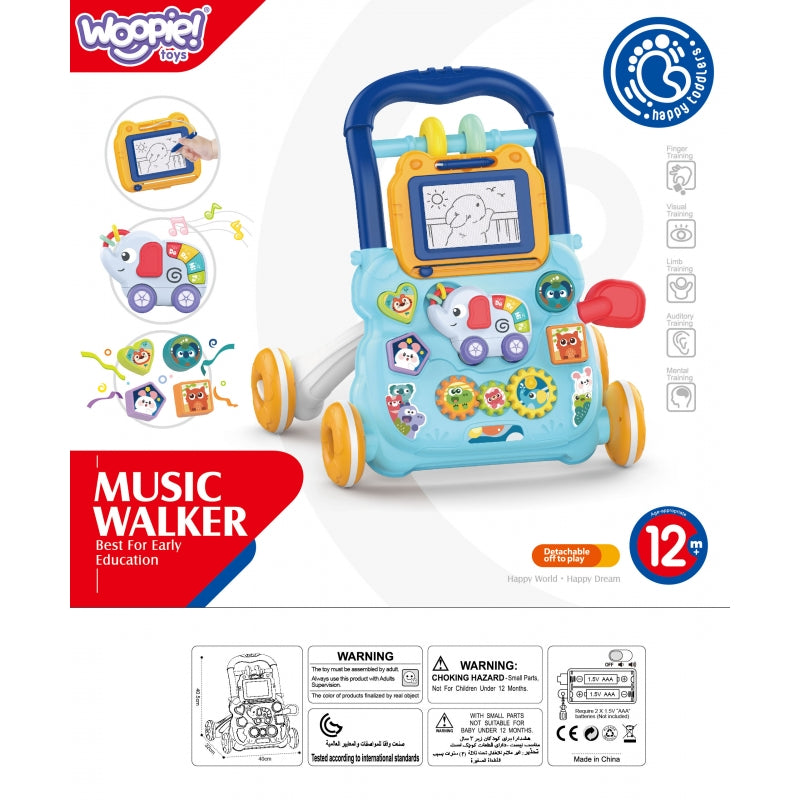 WOOPIE BABY Interactieve Muzikale Loopwagen Met Plakboek