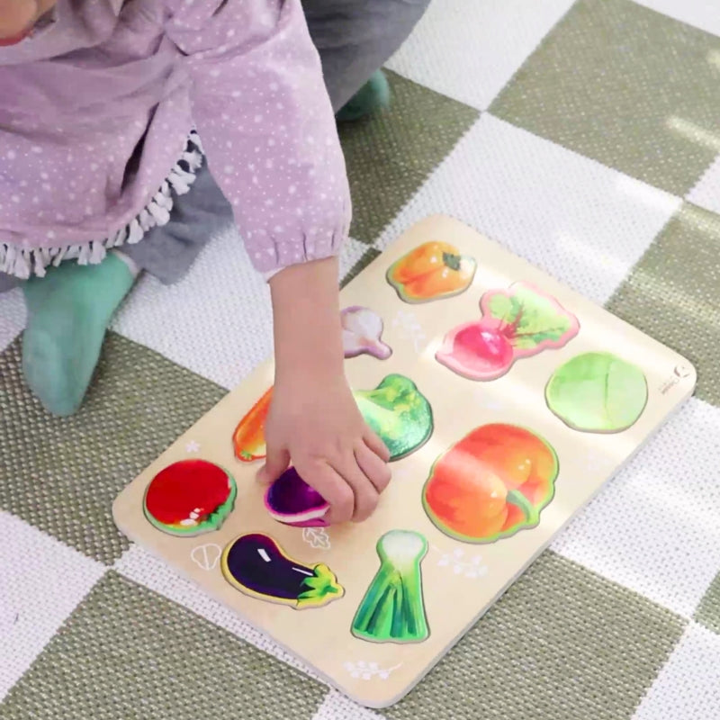 CLASSIC WORLD Houten Montessori Puzzel Groenten
