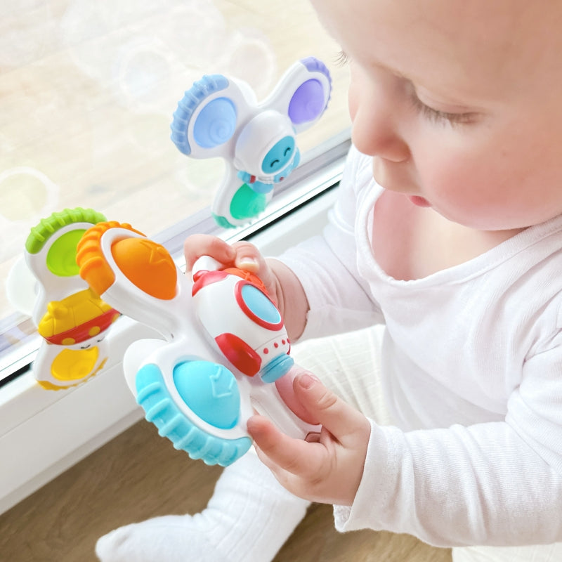WOOPIE BABY Sensorisch Speelgoed Fidget Spinner – Raket, Alien & Ufo – 3 stuks