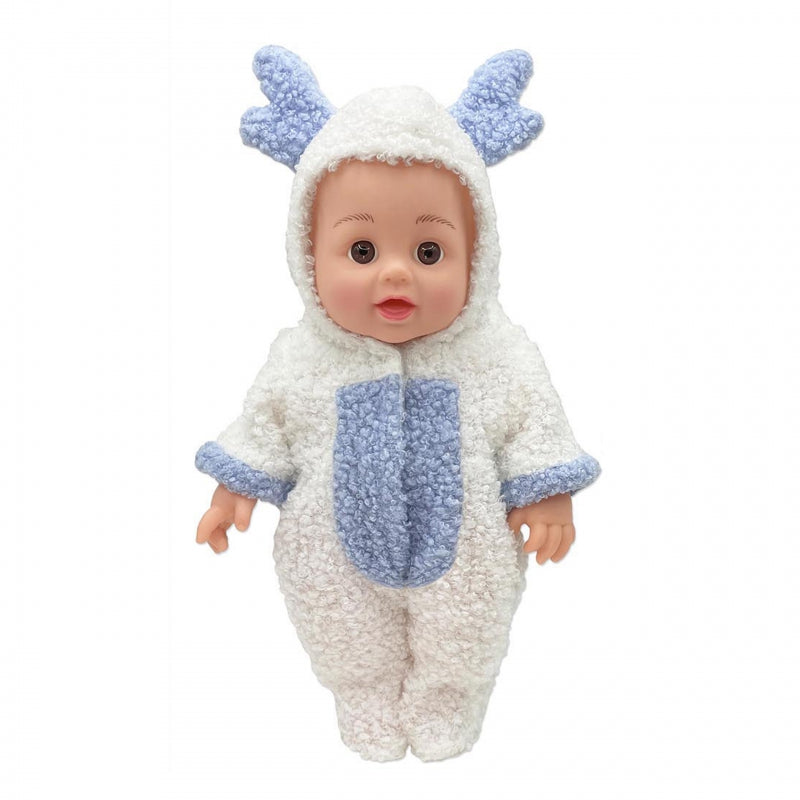 WOOPIE Babypop in rendierkostuum + accessoires 28 cm
