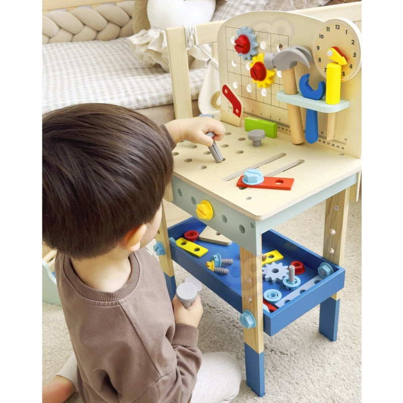 TOOKY TOY Houten DIY Tafel Gereedschap Werkbank