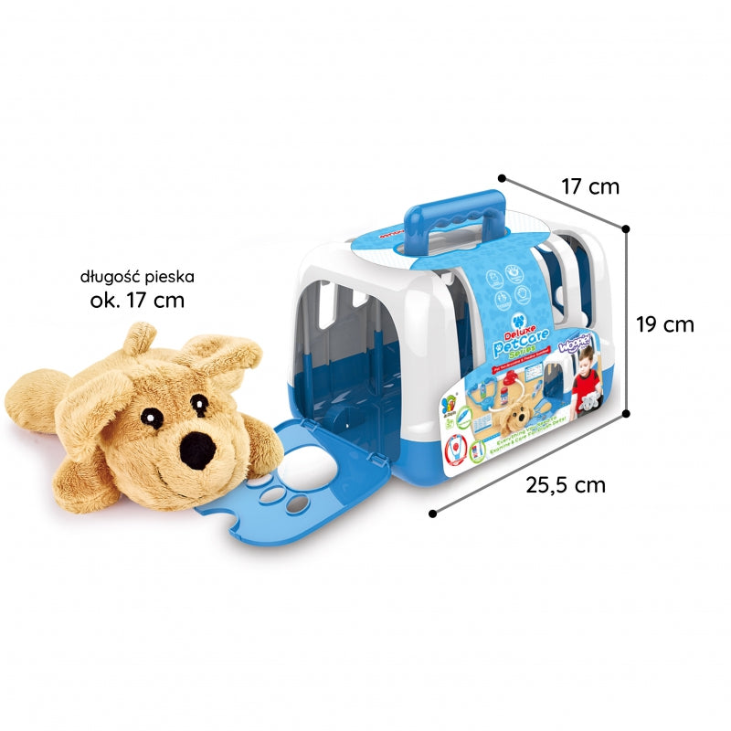 WOOPIE Speelgoed Dierenartsen set met Hondje en Draagkooi 6 stuks