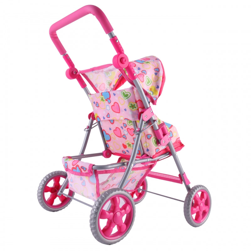 WOOPIE Kinderwagen Poppenwagen Hartjes Gekleurd