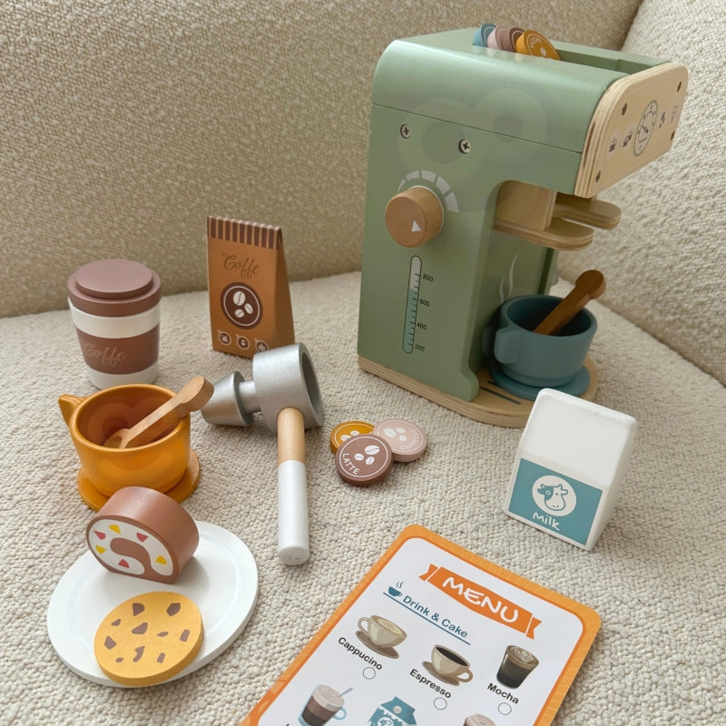WOOPIE GREEN Houten Koffiezetapparaat  Barista 25 stuks - koffiebar